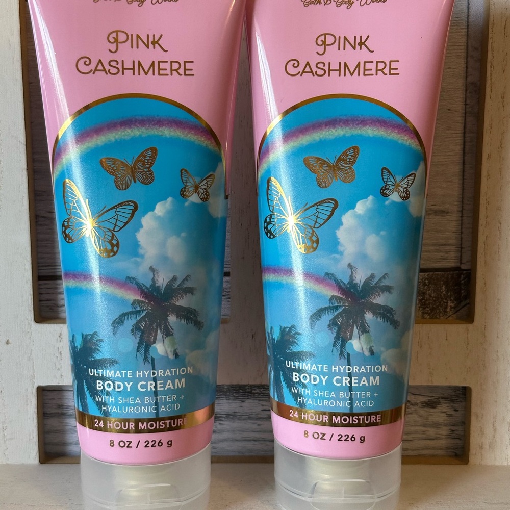 Bath & Body Works LOT x2 Pink Cashmere Ultimate Hydration Body Cream Lotion 8oz - Picture 5 of 5